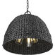 Rue 3 Light 21 inch Natural Black Outdoor Pendant